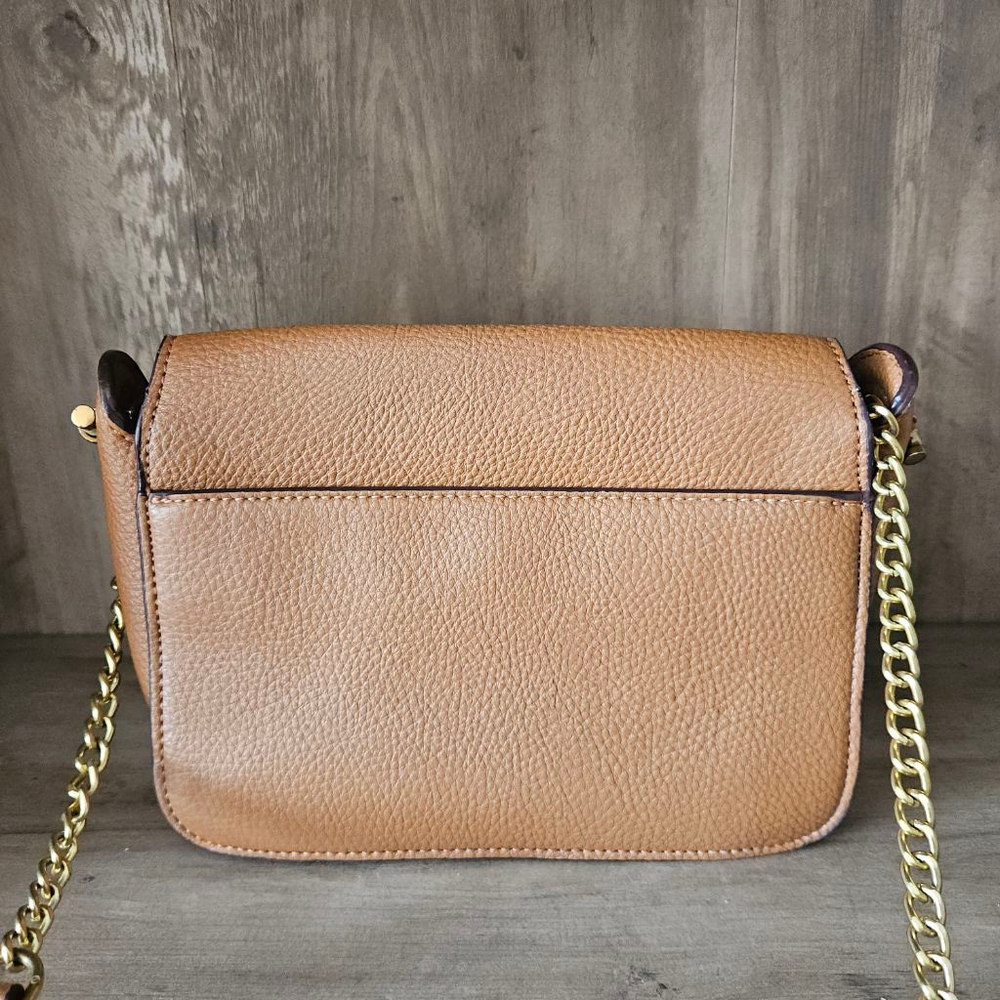 Tory Burch Chelsea Convertible Shoulder Bag Classic Tan Brown Chain Crossbody - Picture 8 of 12